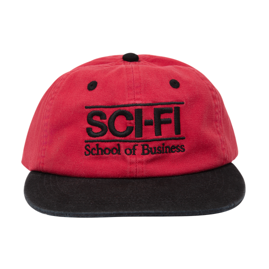 Sci-Fi Fantasy School Of Buisness Hat - Red Black