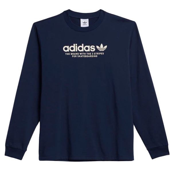 ADIDAS SKATEBOARDING LONGSLEEVE TEE Adidas 4.0 Logo L/S Tee - Navy