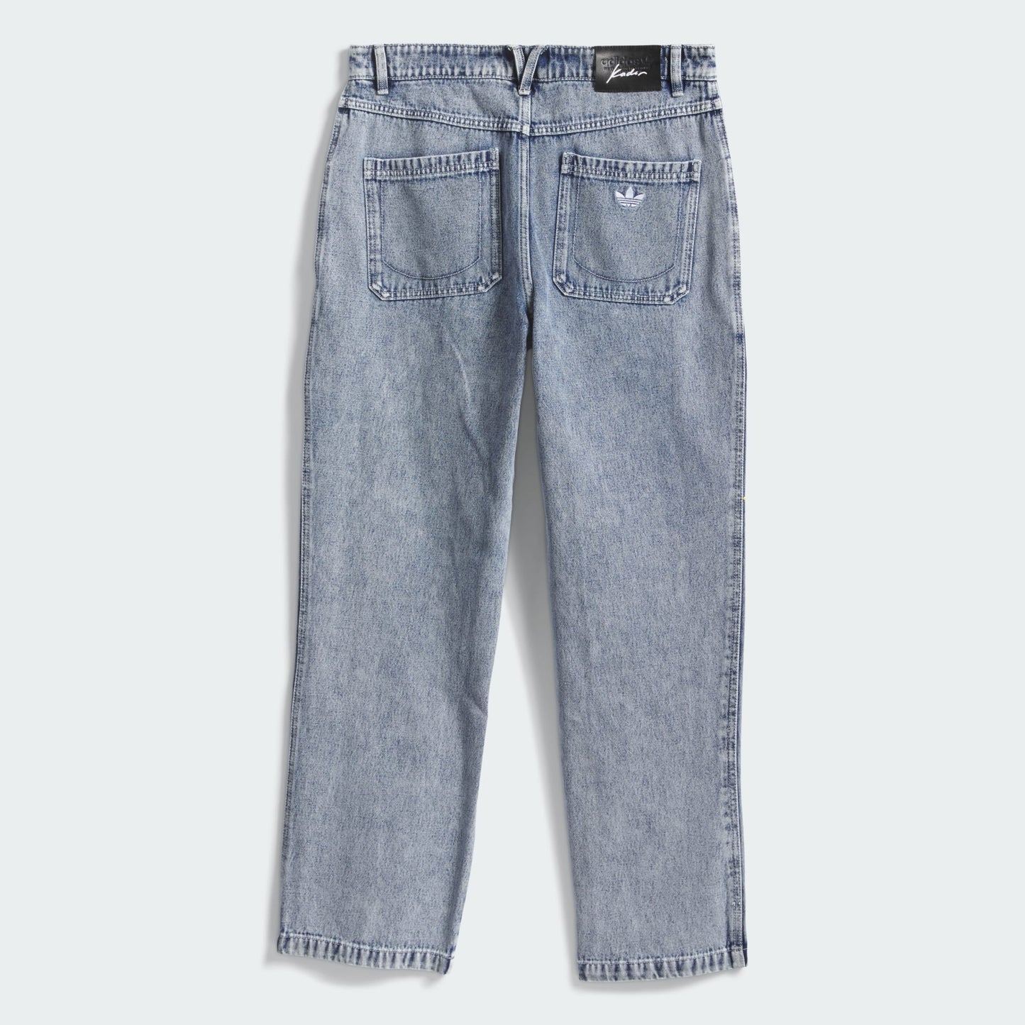 ADIDAS SKATEBOARDING PANTS Adidas Skateboarding Kader Acid Wash Jeans - Light Grey