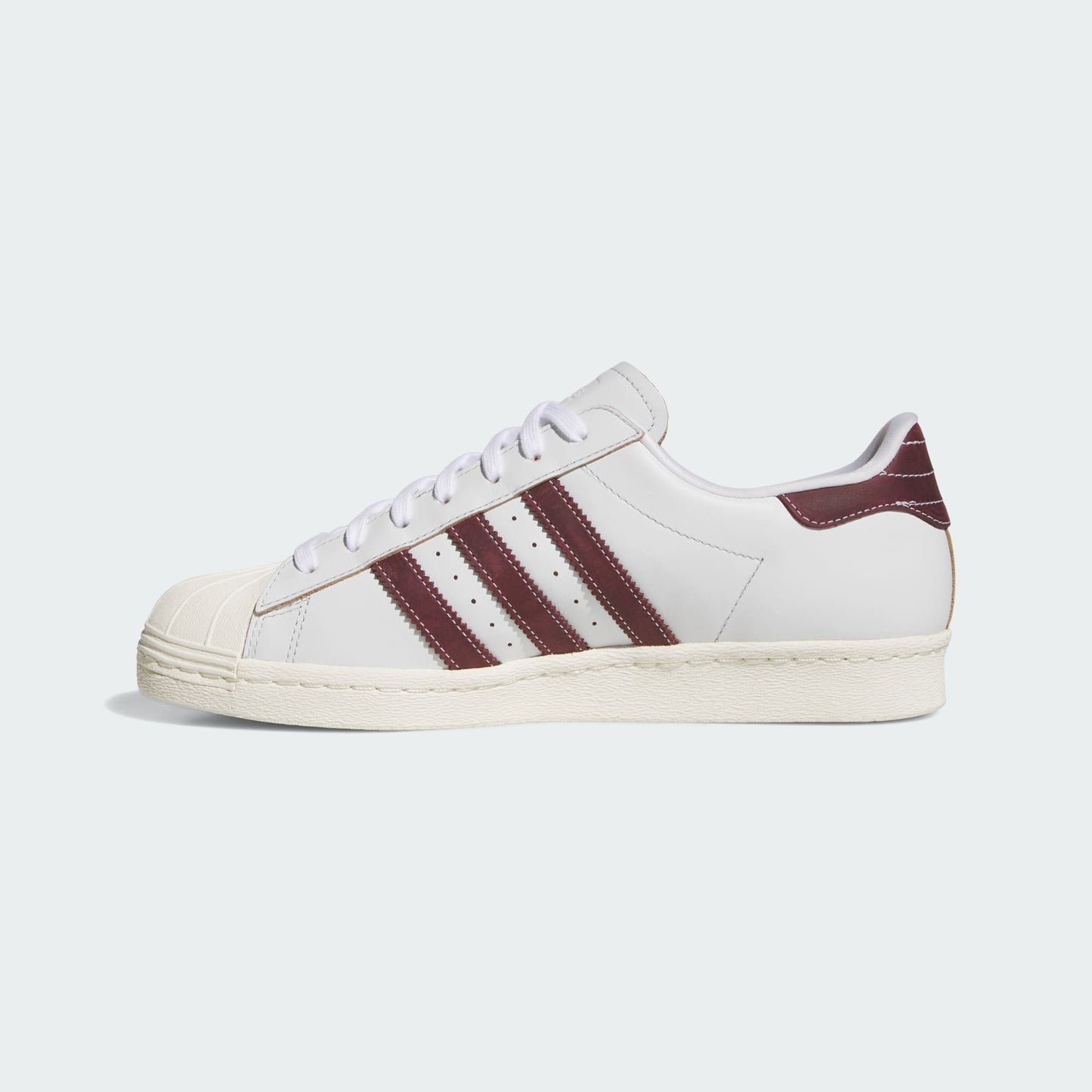 ADIDAS SKATEBOARDING SHOE ADIDAS Adidas Superstar 80 ADV - White Burgandy