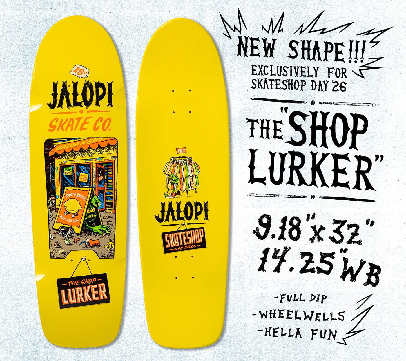 ANTI-HERO DECK 9.18 Anti-Hero Jalopi Shop Lurker Deck - 9.1
