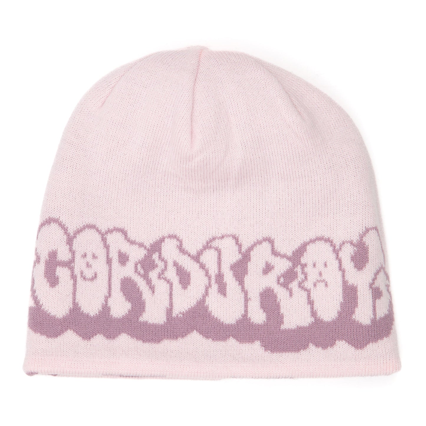 CORDUROY HEADWARE BEANIE Corduroy Checkmate Reversible Skully Beanie - Pink
