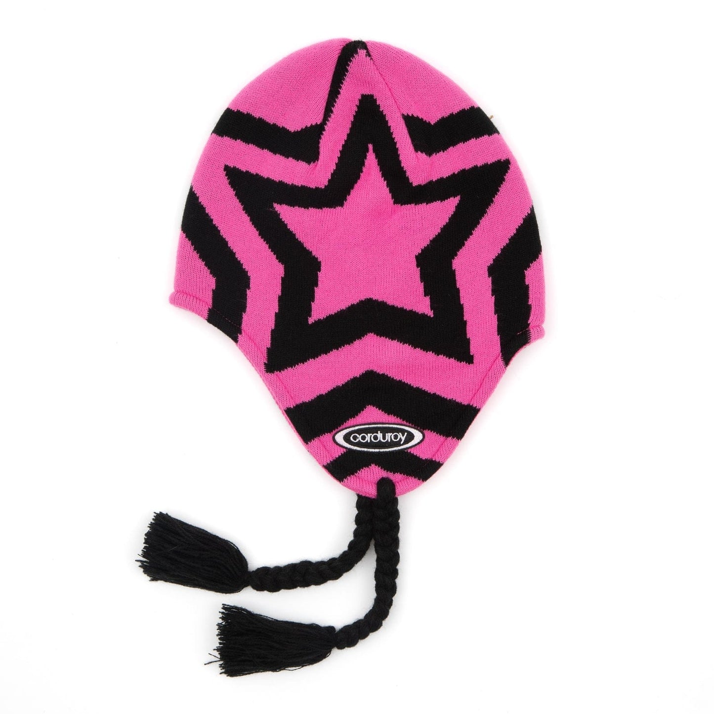 CORDUROY HEADWARE BEANIE Corduroy Cosmos Earflap Beanie - Pink