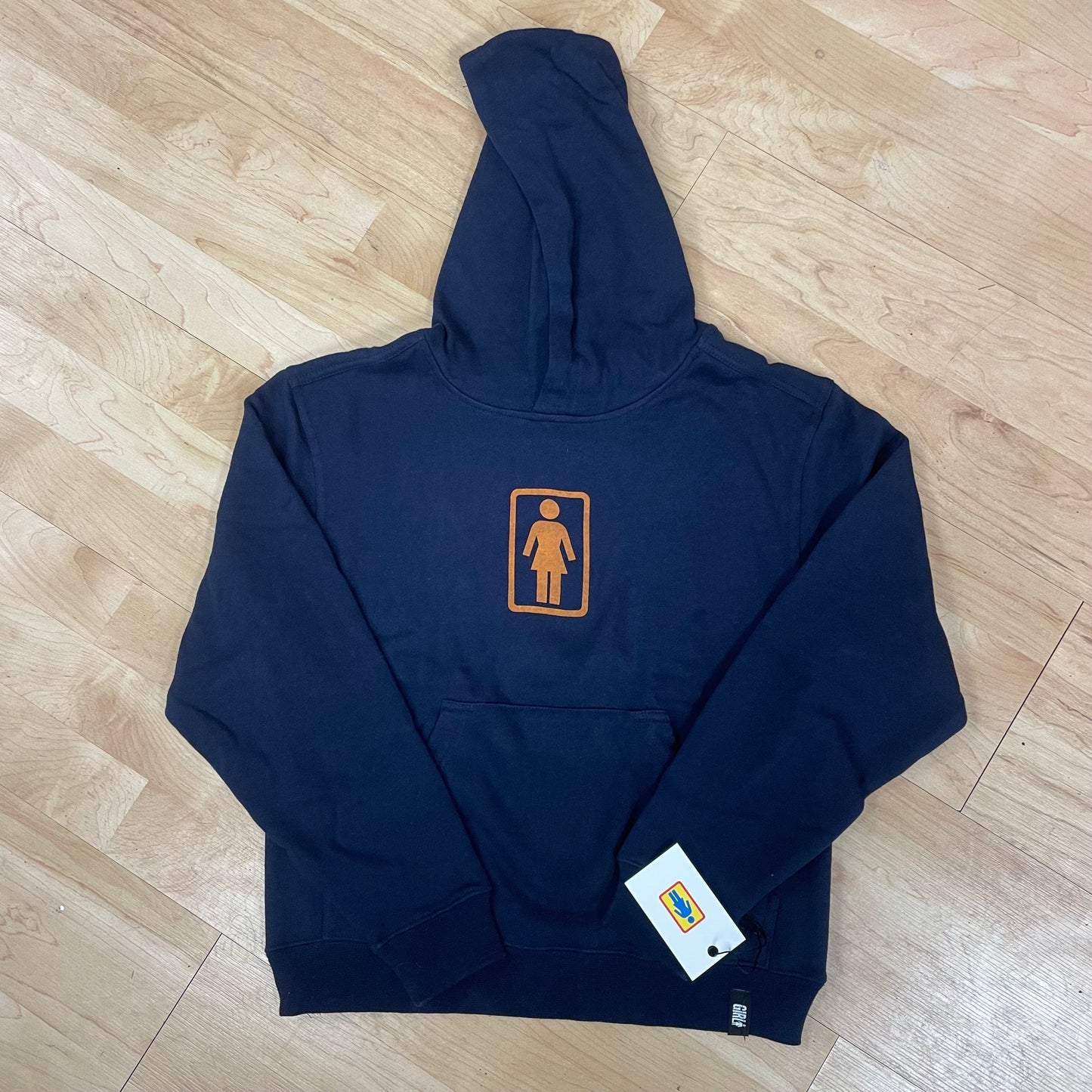 GIRL YOUTH HOODIE YS Girl Skateboards OG Logo Youth Hoodie - Navy Orange