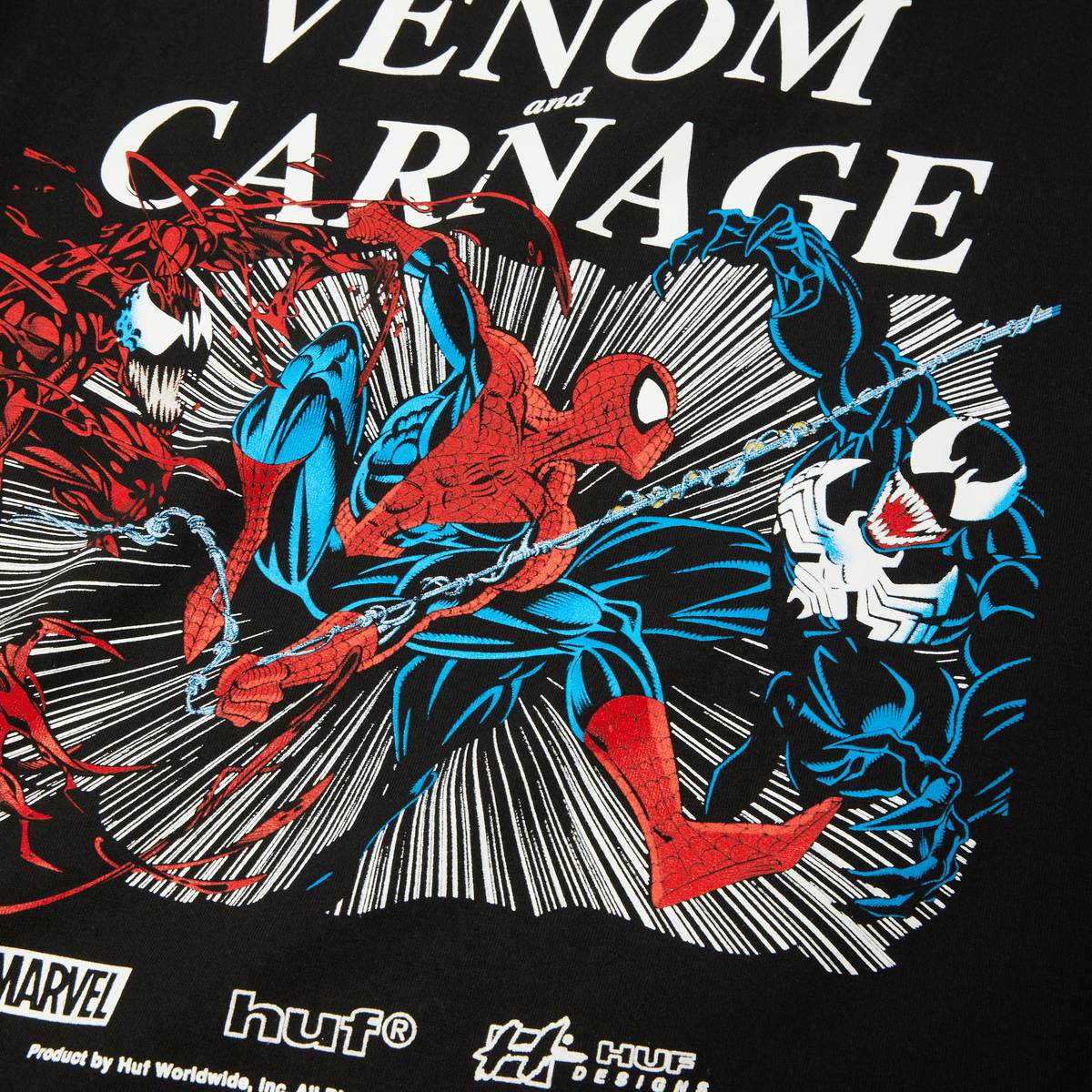 HUF T-SHIRT HUF Maximum Carnage Tee - (Spider-Man) Black