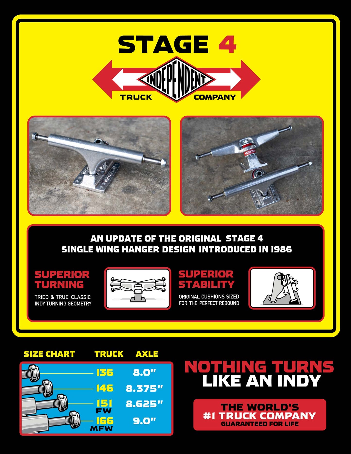 INDEPENDENT TRUCKS Independent Stage 4 Polished Trucks - Silver