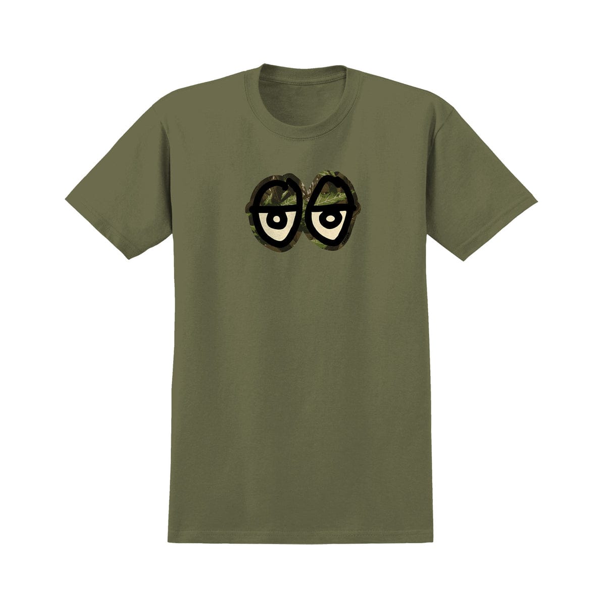 KROOKED T-SHIRT Krooked Eyes Camo Tee - Military Green