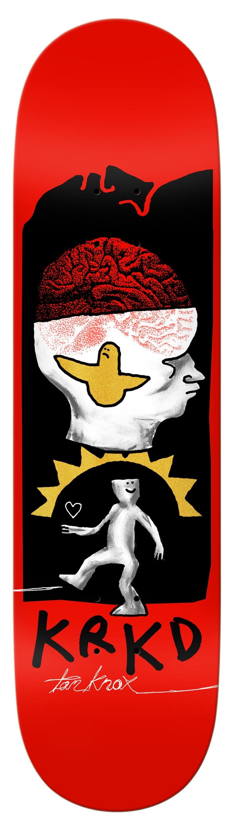 KROOKED DECK 8.5 Krooked Knox Brain & Bird Deck - 8.5
