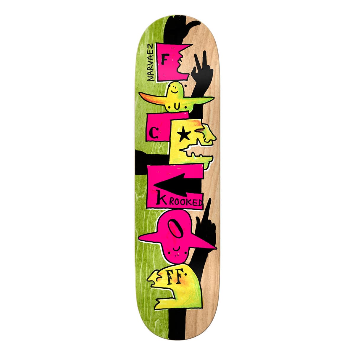 KROOKED DECK 8.3 Krooked Narvaez Fuck Off Deck - 8.3