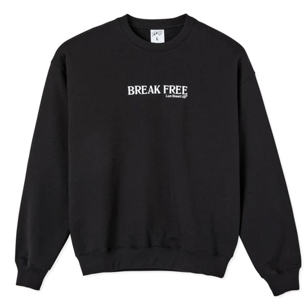 LAST RESORT AB CREWNECK XL LAST RESORT AB BREAK FREE CREWNECK - BLACK