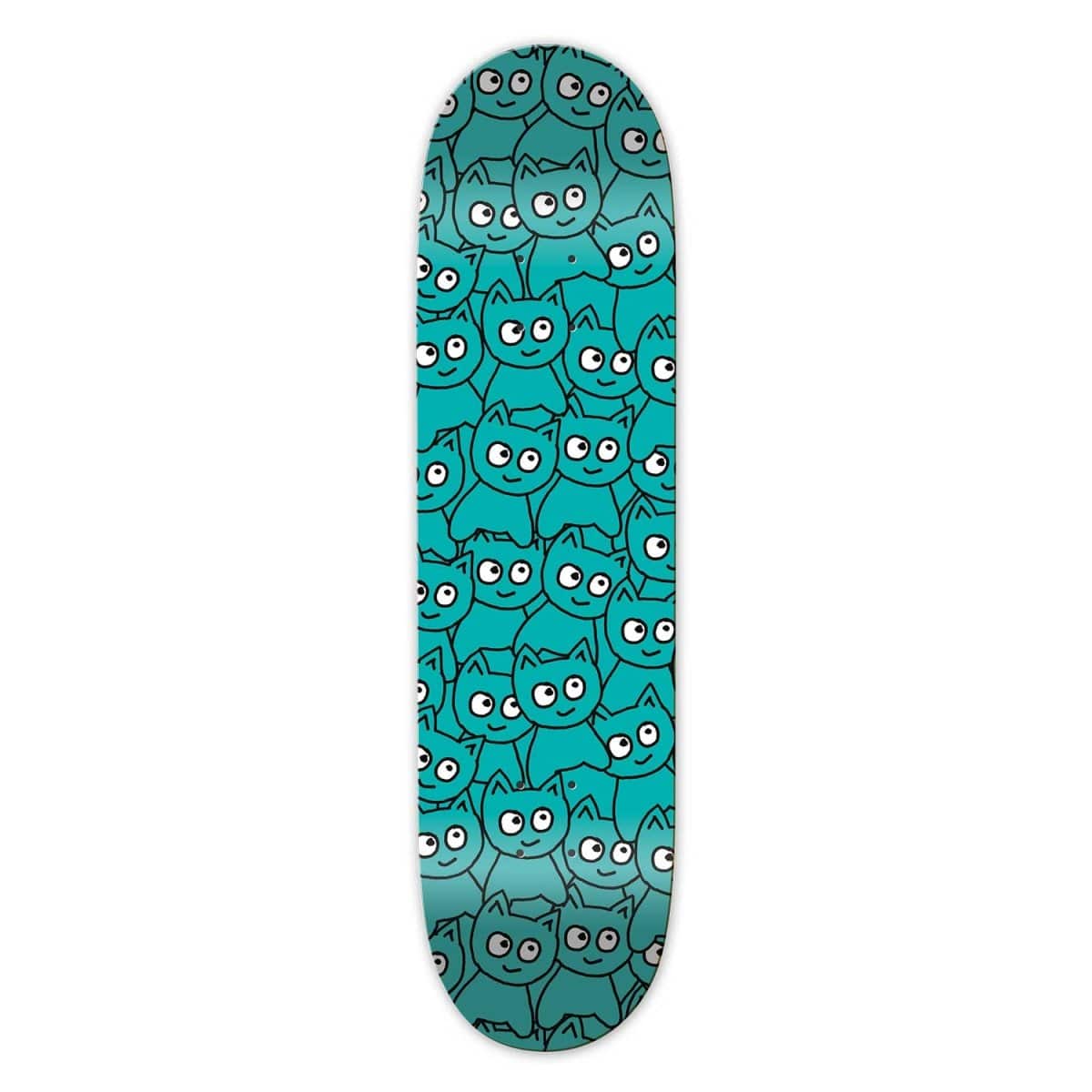 MEOW SKATEBOARDS DECK 8.0 Meow Sticker Pile Teal Deck - 8.0