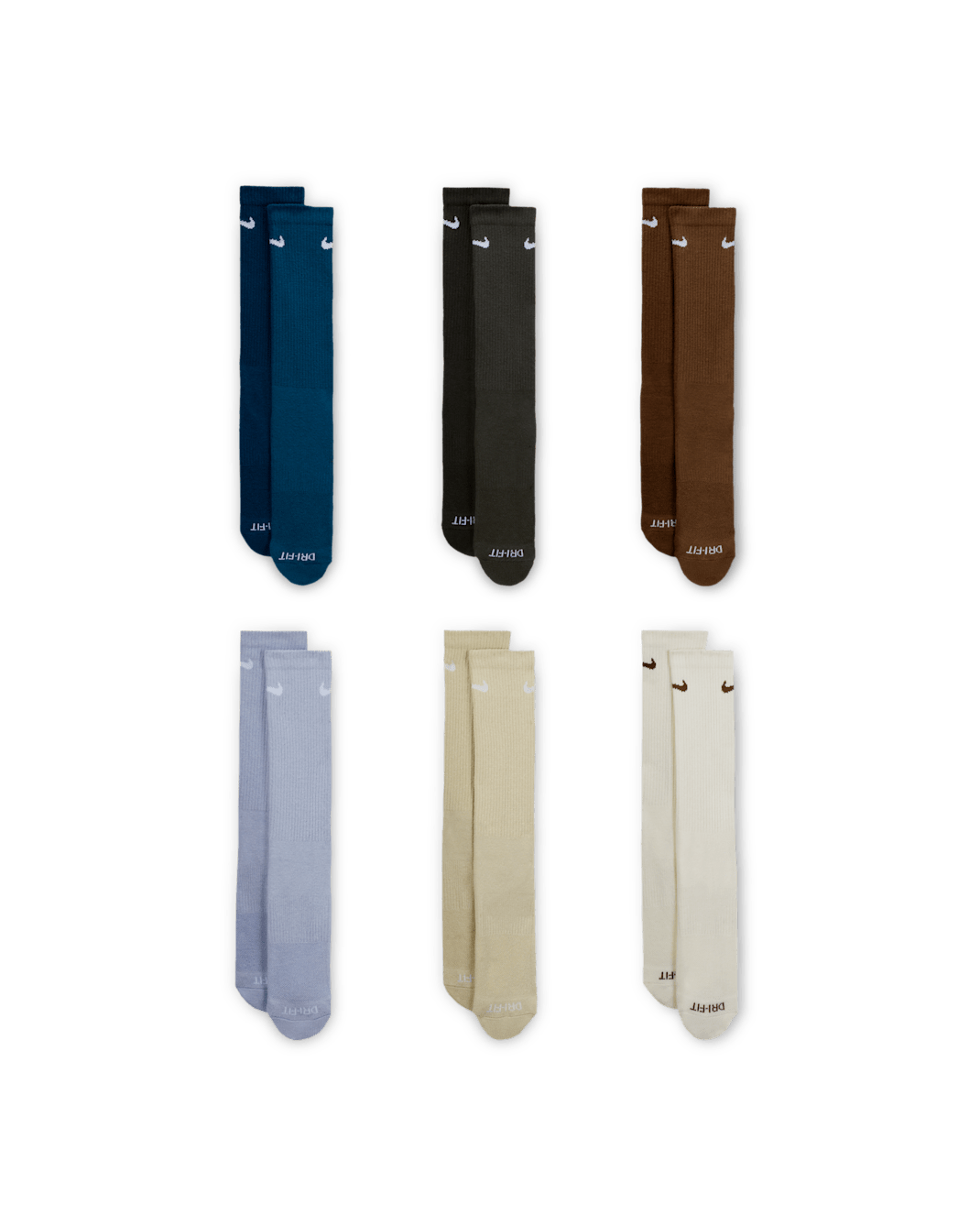 NIKE SB SOCKS 6.0 - 8.0 Nike Everyday Plus Cushioned Training Socks 6 Pack - Assorted