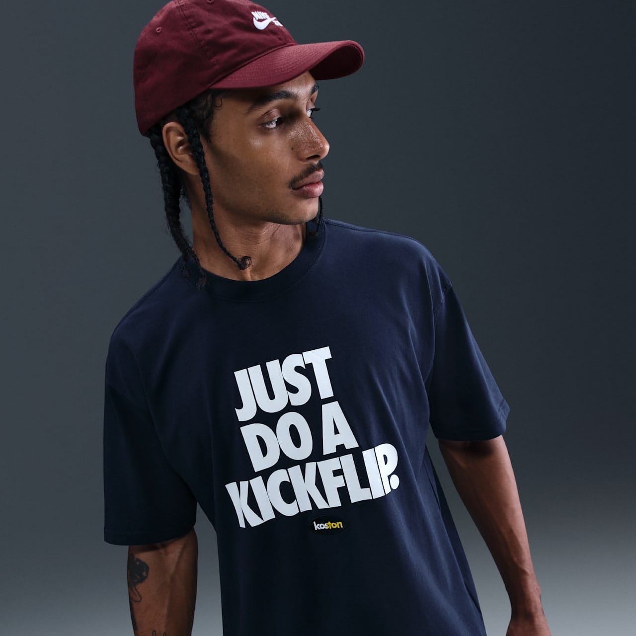 NIKE SB T-SHIRT Nike SB Koston Just Do A Kickflip Tee - Midnight Navy
