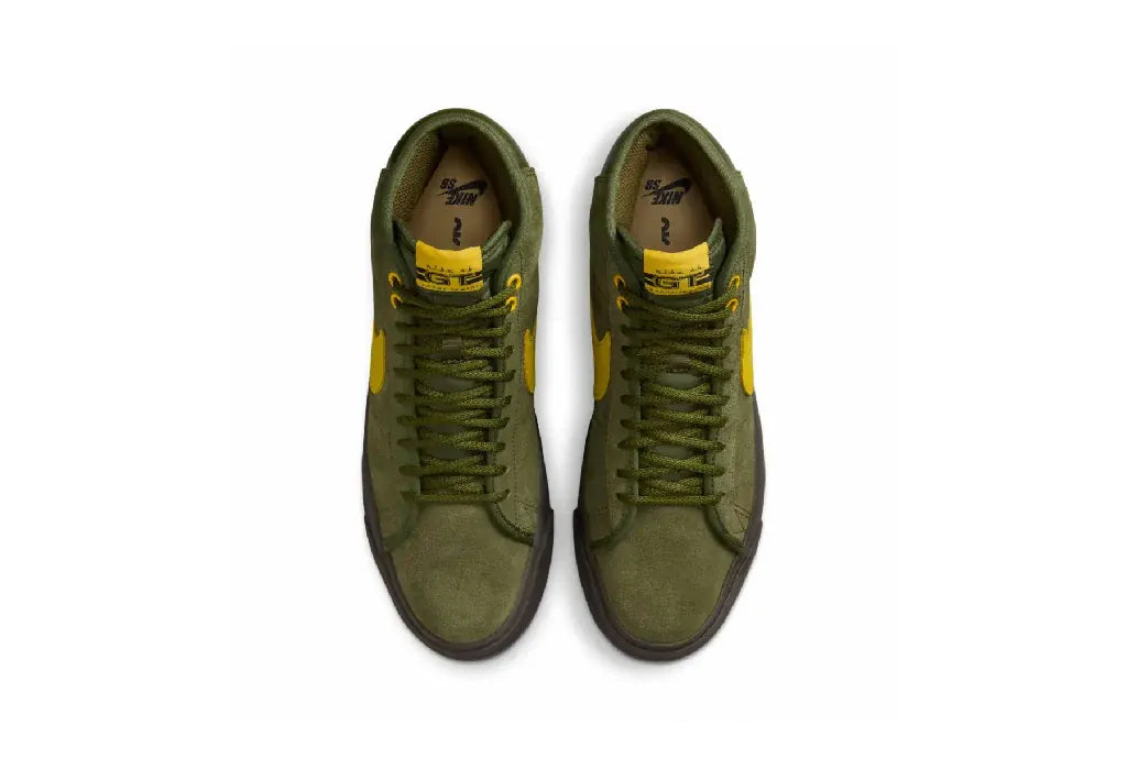 NIKE SB SHOE NIKE SB Nike SB Zoom Blazer Mid QS - (Anti Hero) Rough Green Amarillo
