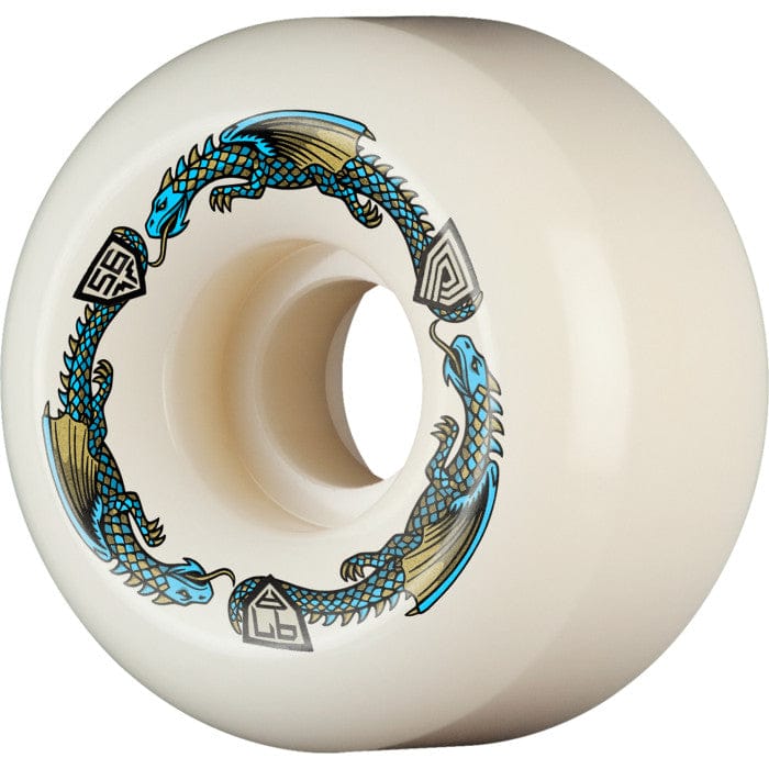 POWELL PERALTA WHEELS 56mm x 36mm Powell Peralta Blue Dragon Formula V6 Wheels 56mm - 97a