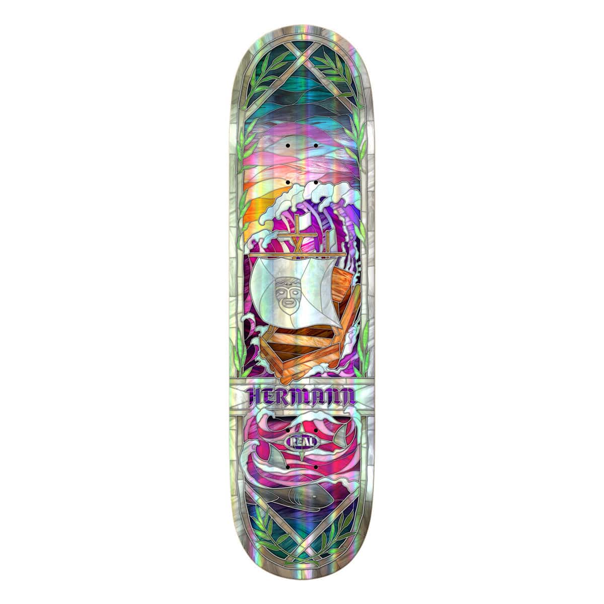 REAL SKATEBOARDS DECK 8.3 Real Herman Cathedral Holographic Deck - 8.3