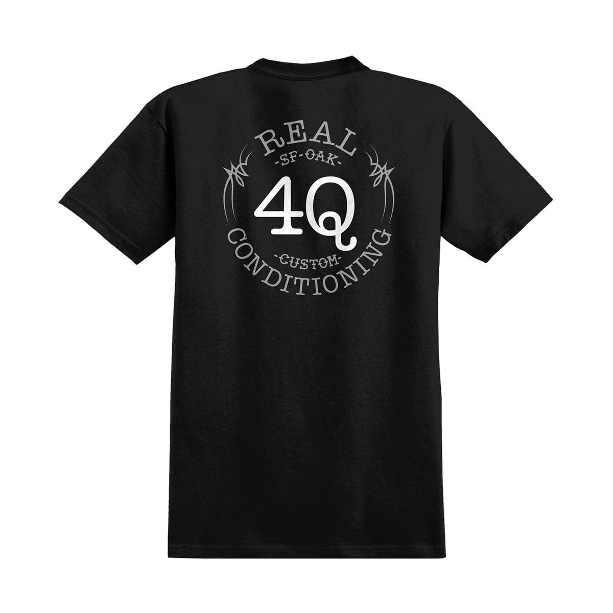REAL SKATEBOARDS T-SHIRT Real Skateboards x 4Q Tee - Black