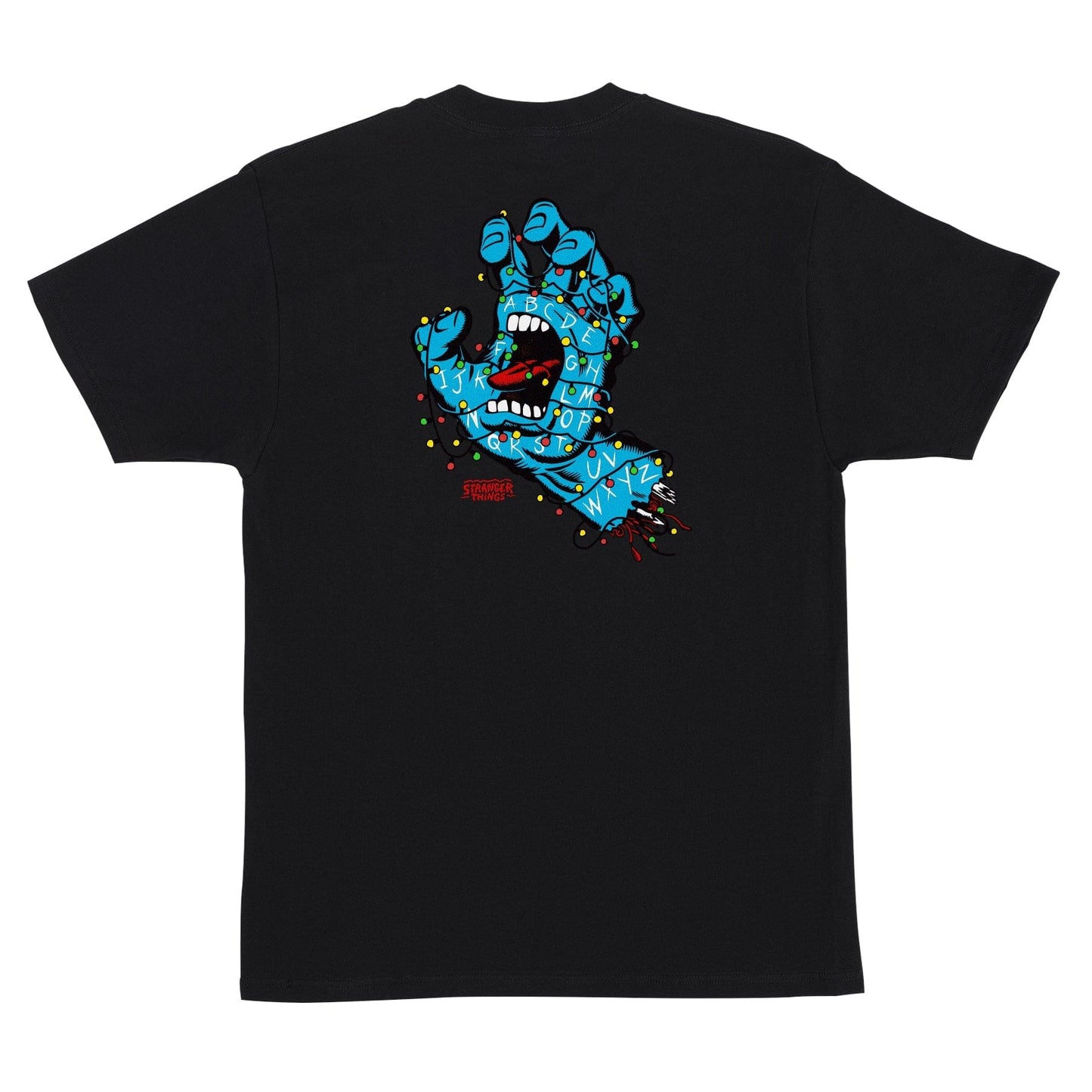 SANTA CRUZ T-SHIRT Santa Cruz x Stranger Things Screaming Lights Tee - Black