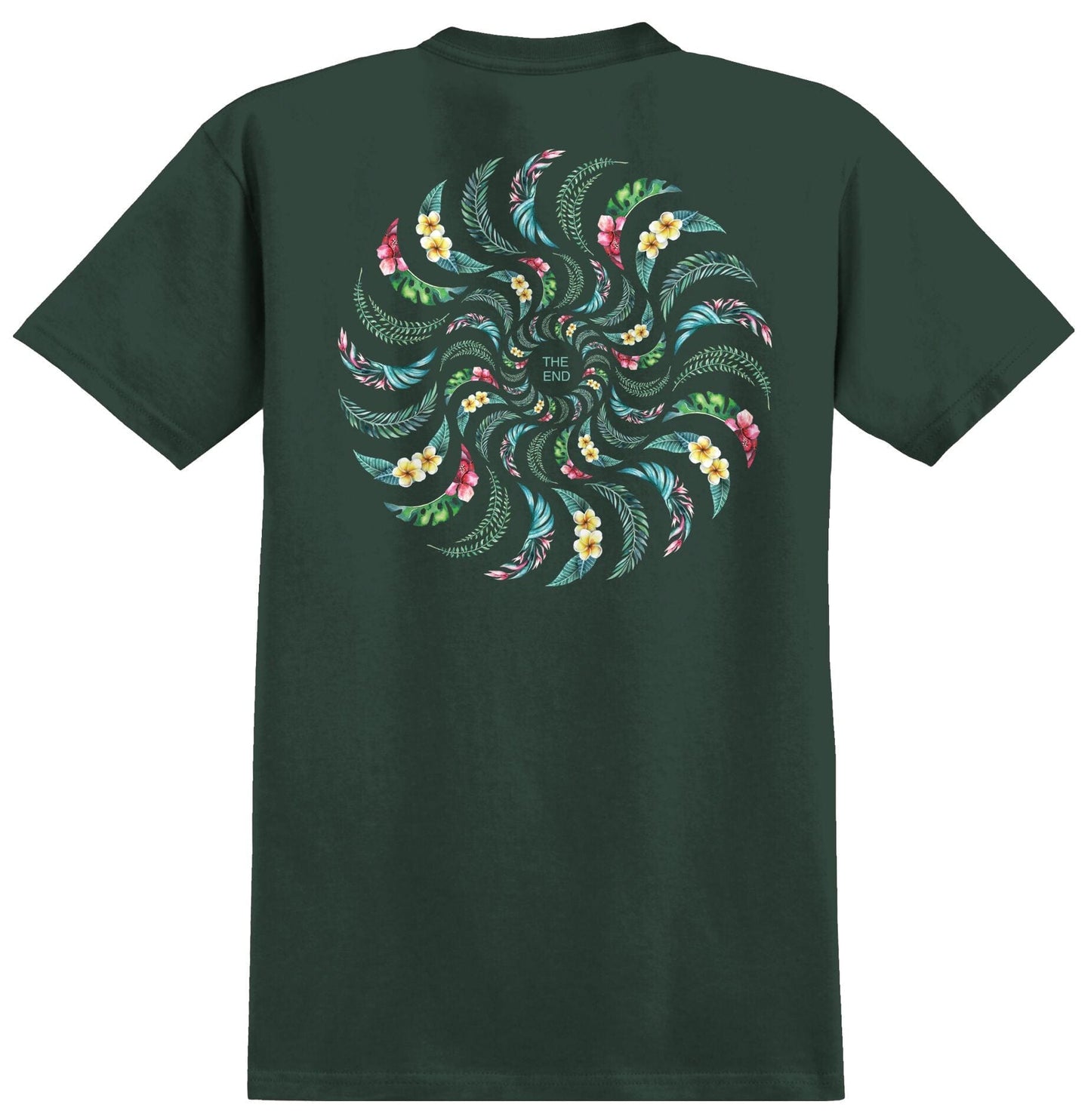 SPITFIRE T-SHIRT Spitfire Floral Classic Tee - Forest Green Teal