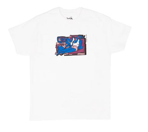 SWIM SKATEBOARDS T-SHIRT L Swim Skateboards Plunkett Meisjes Tee - White