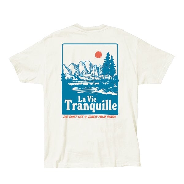 THE QUIET LIFE T-SHIRT The Quiet Life La Vie Lonely Palm Tee - Cream