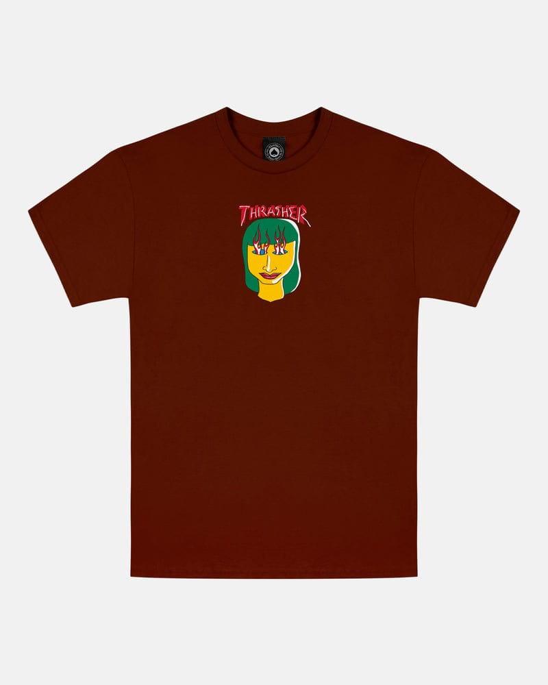 THRASHER T-SHIRT Thrasher Gonz Talk Shit Tee - Maroon