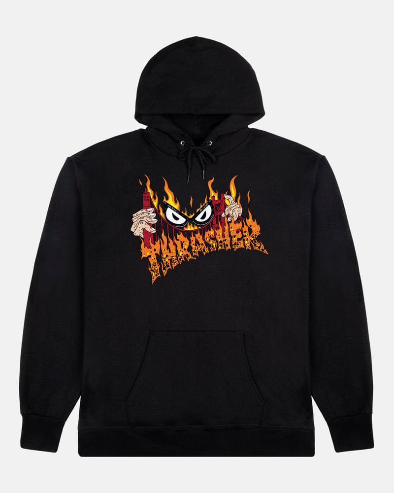 THRASHER HOODIE XL Thrasher Neckface Sucka Hoodie - Black