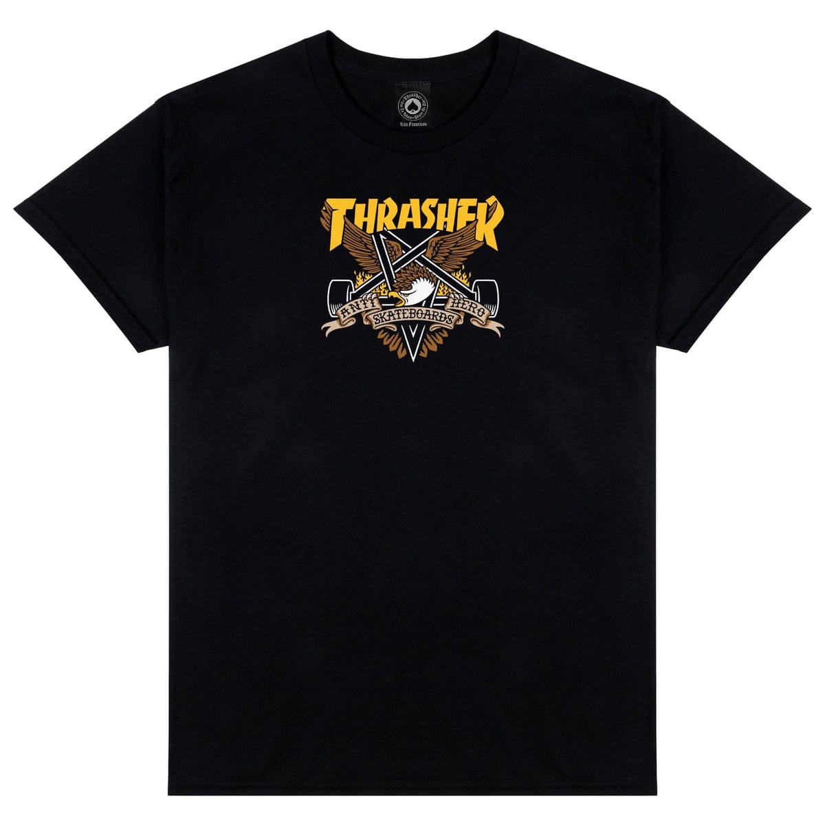 THRASHER T-SHIRT Thrasher x Anti-Hero Eaglegram Tee - Black