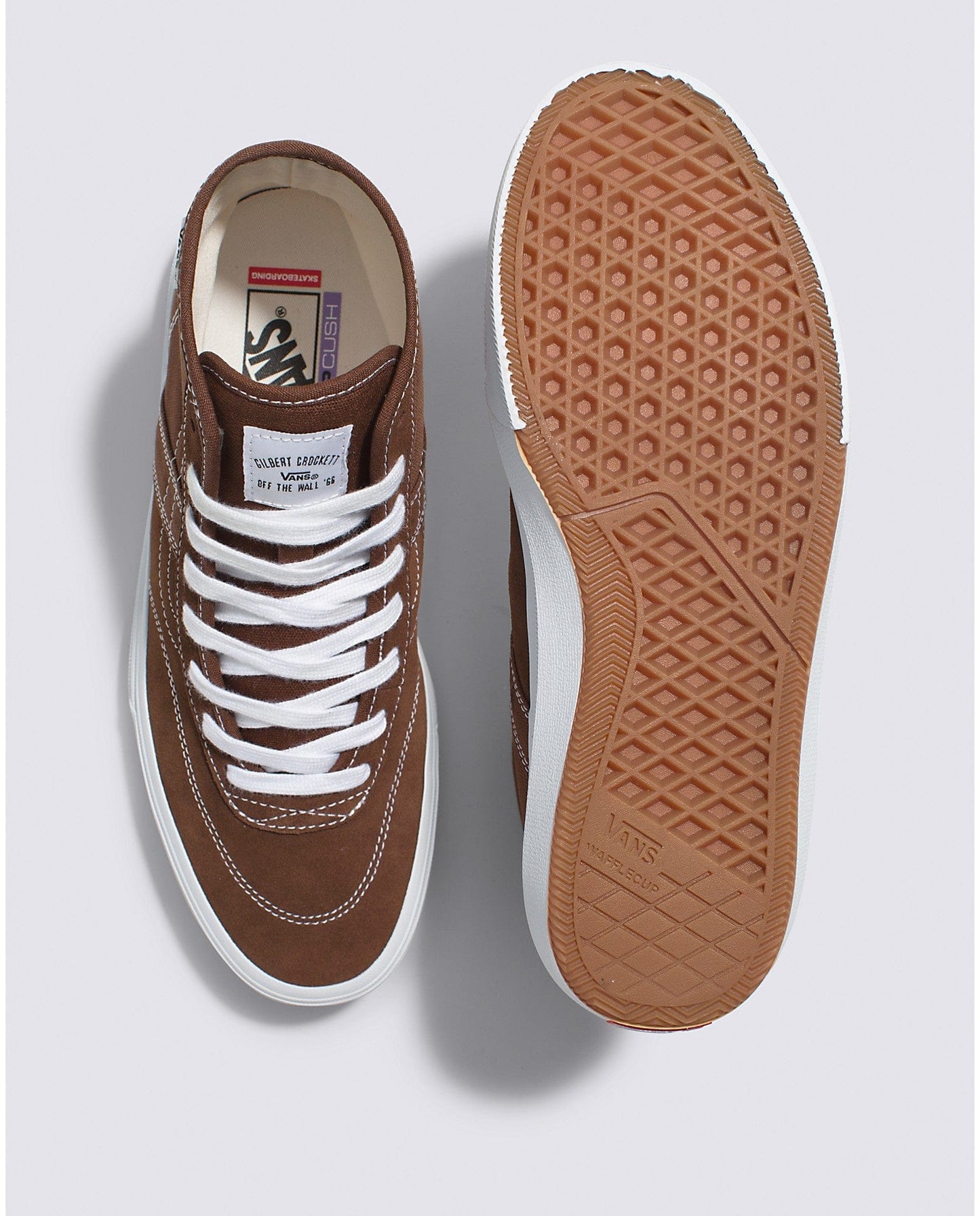 VANS SHOE VANS Vans Crockett High Deconstructed - Brown White