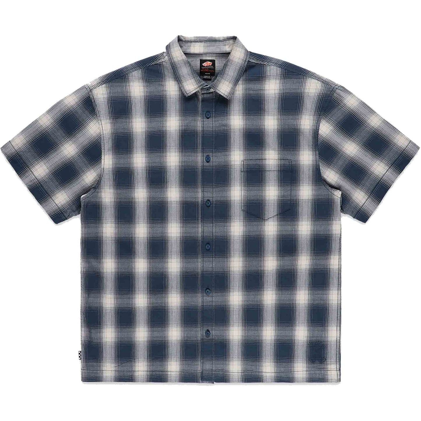 VANS SHORT SLEEVE SHIRT Vans Nick Michel Short Sleeve Button Up - Dress Blue