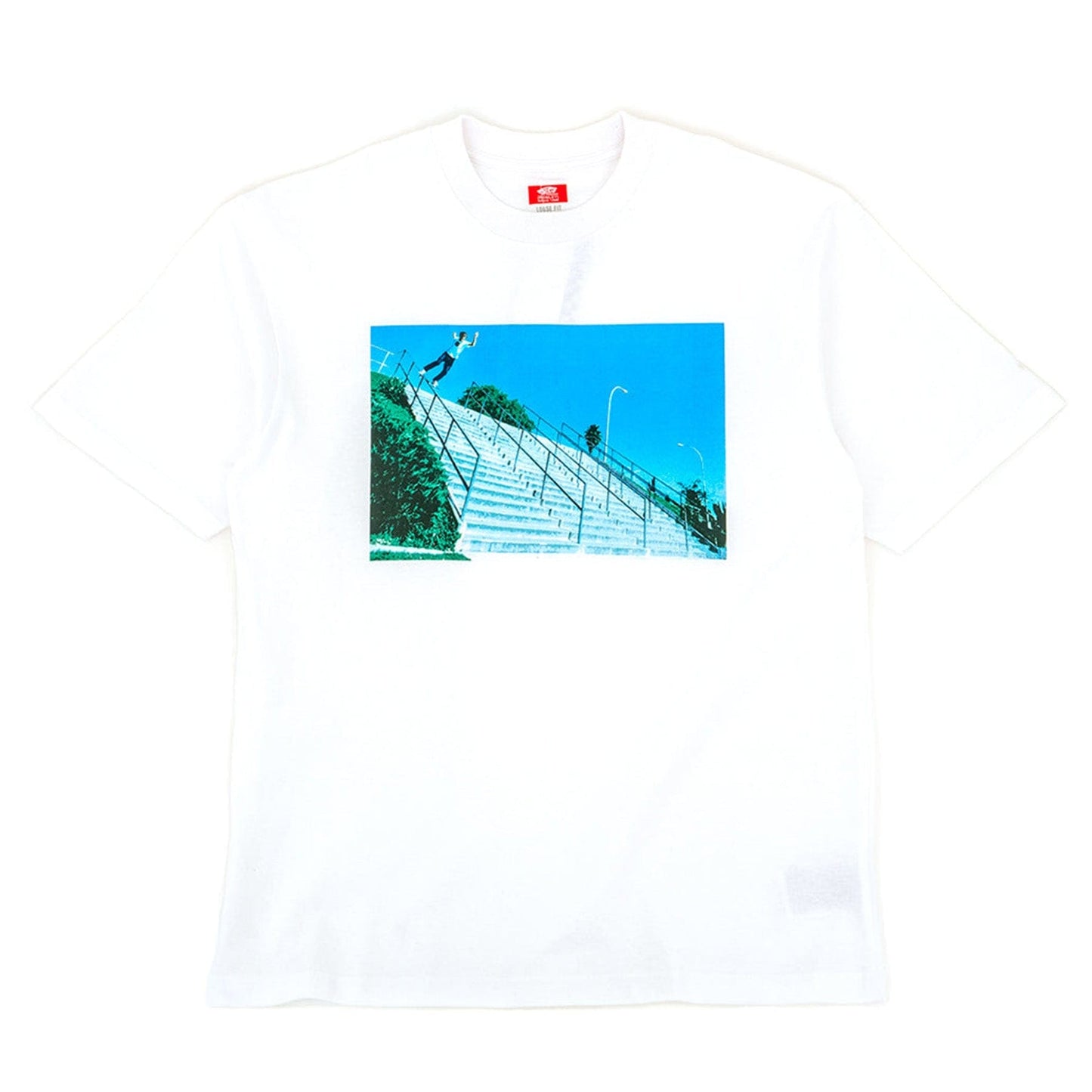 VANS T-SHIRT Vans Rowley Lipslide 25th Anniversary Handrail Tee - White