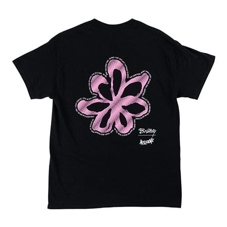 WELCOME SKATEBOARDS T-SHIRT Welcome x Britney Spears Flower Tee - Black