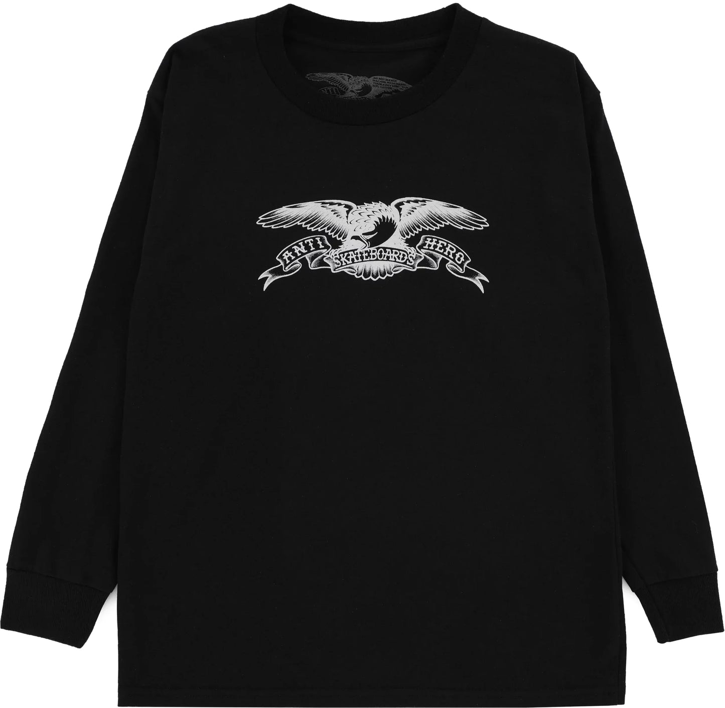 ANTI-HERO YOUTH LONGSLEEVE TEE ANTI-HERO EAGLE YOUTH L/S TEE - BLACK WHITE