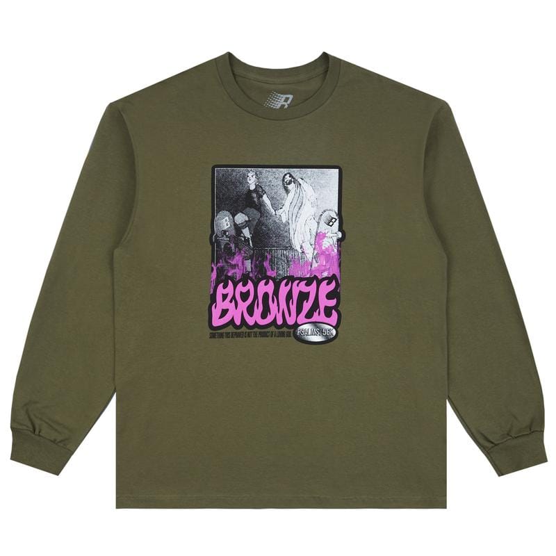BRONZE LONGSLEEVE TEE S BRONZE 56K PSALMS L/S TEE - MILITARY GREEN