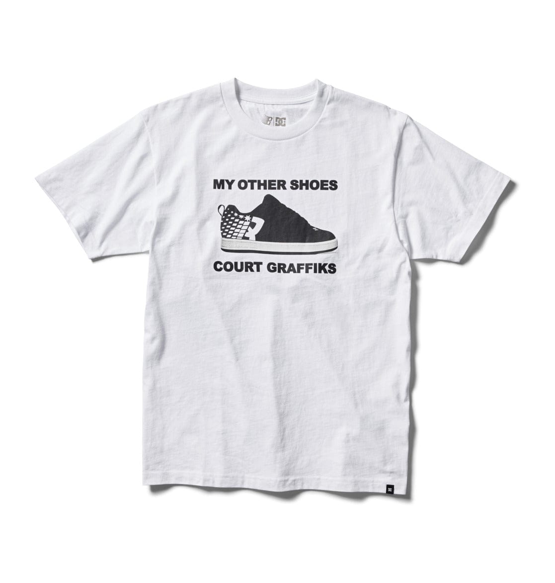 DC SHOES T-SHIRT DC x BRONZE 56K COURT HERITAGE TEE - WHITE