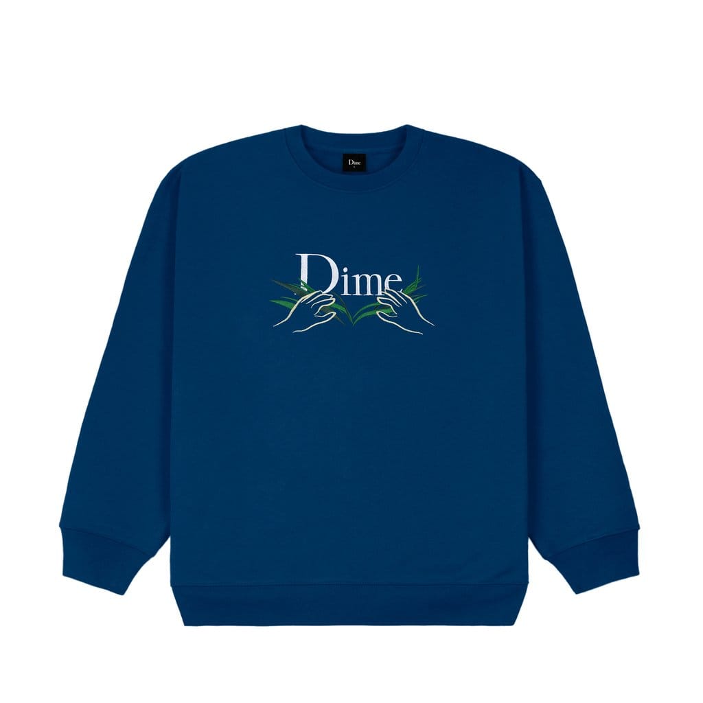 DIME CLASSIC GRASS CREWNECK - NAVY – Holistic Skateshop