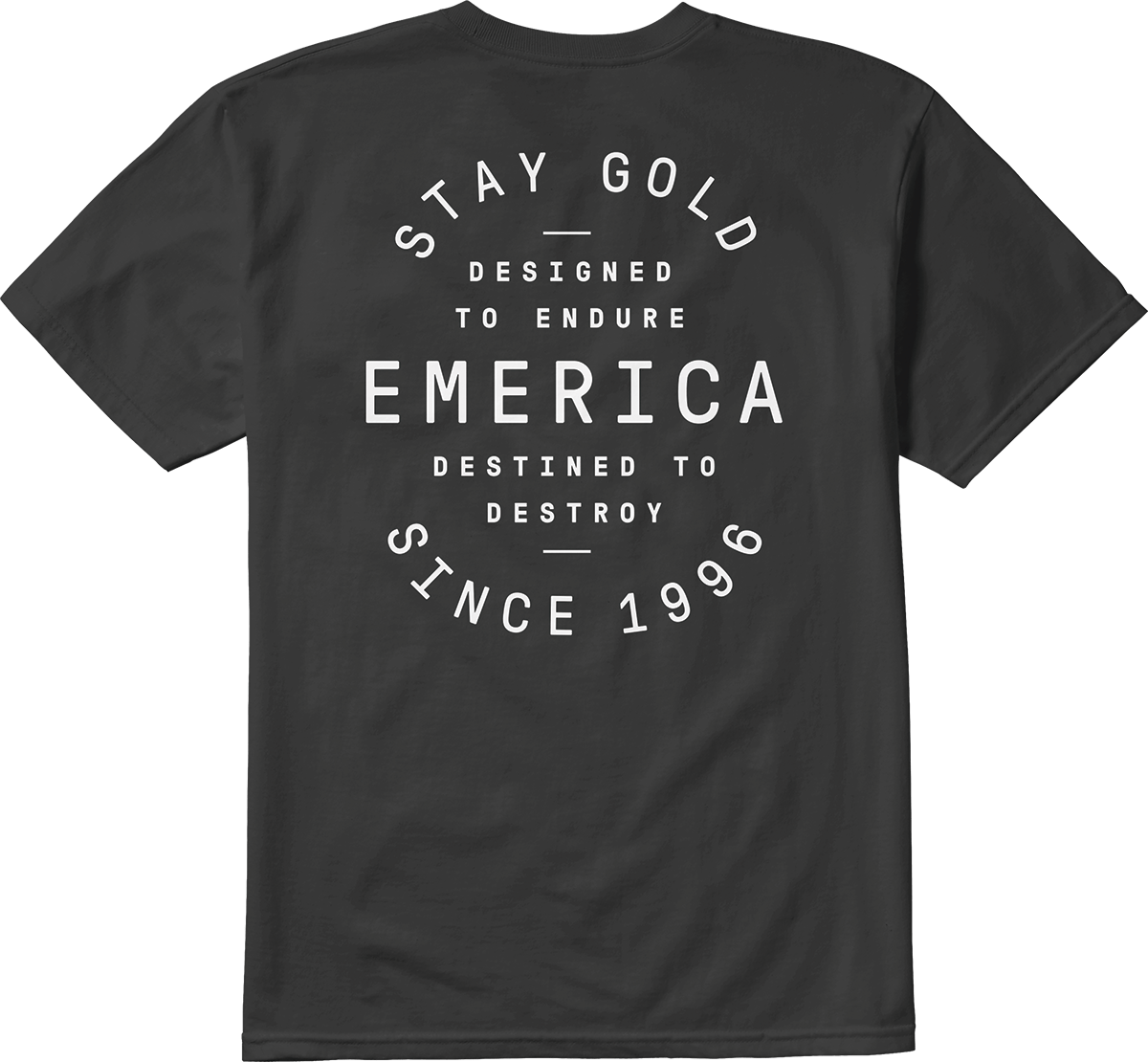 EMERICA T-SHIRT EMERICA DESTINED TEE - BLACK