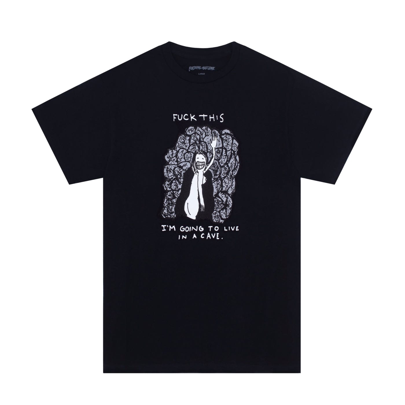 fuckthisindsty tシャツ FUCKING AWESOME FUCK THIS TEE - BLACK – Holistic Skateshop