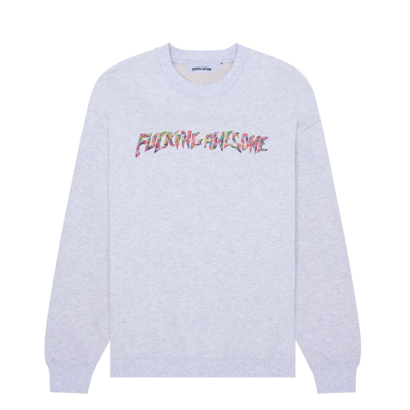 FUCKING AWESOME GUM STAMP CREWNECK - HEATHER GREY – Holistic Skateshop