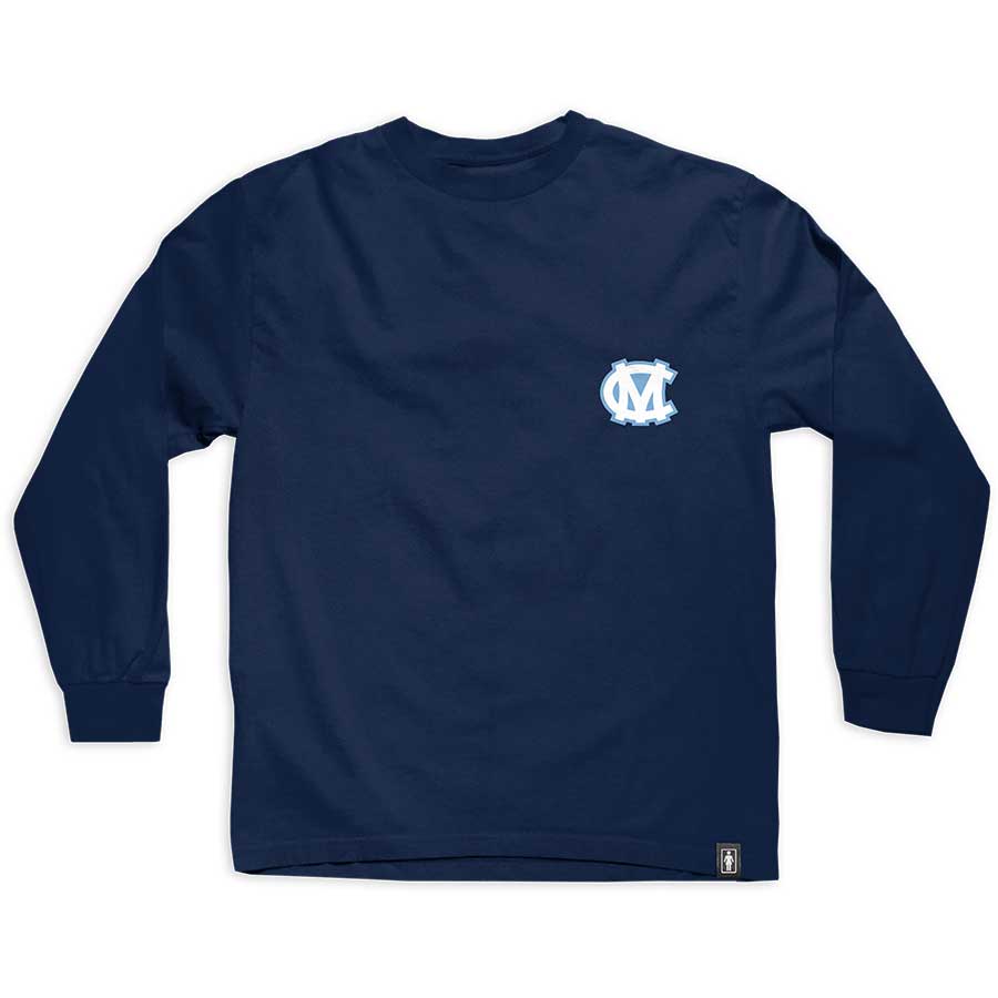 GIRL LONGSLEEVE TEE XL GIRL BRUISED HEEL L/S TEE - NAVY