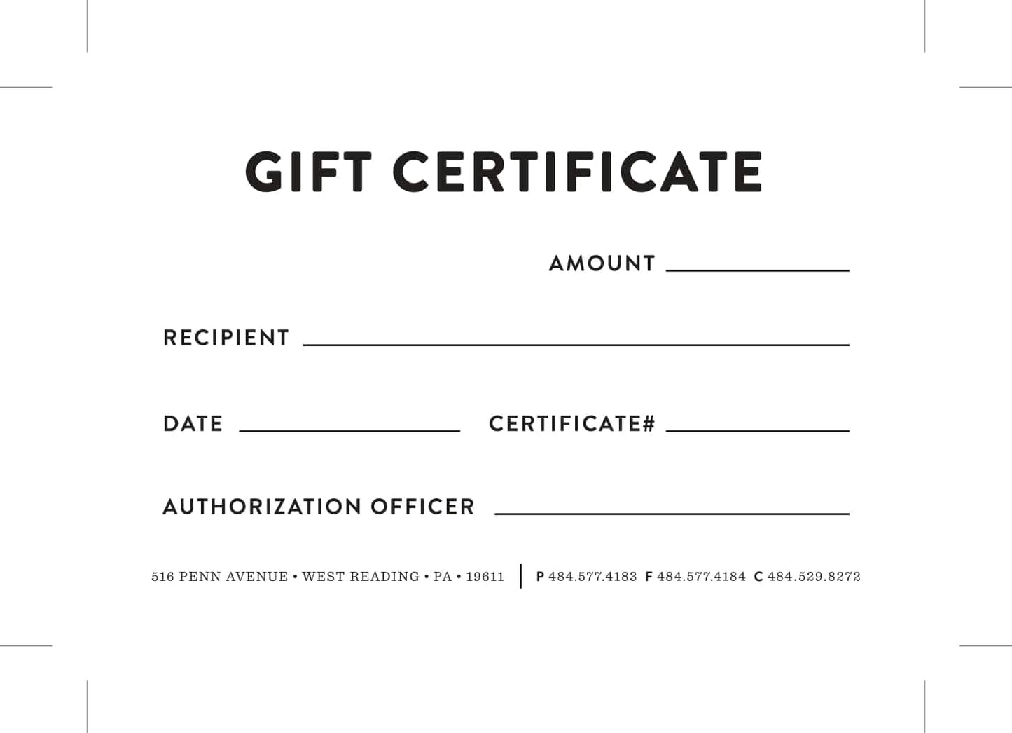 HOLISTIC GIFT CERTIFICATE HOLISTIC GIFT CERTIFICATE