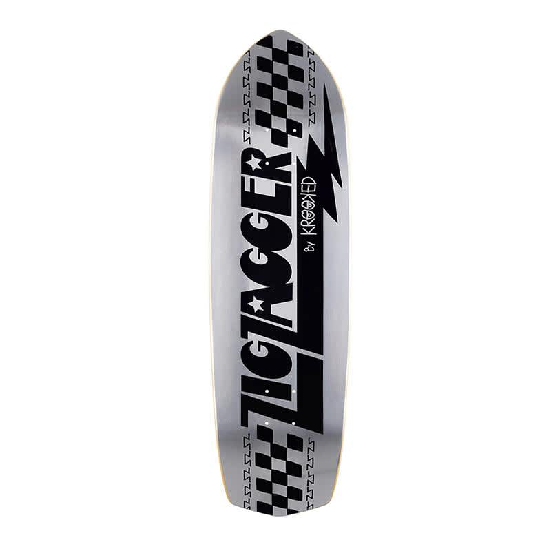 KROOKED DECK 8.6 Krooked Zip Zagger Silver Foil Deck - 8.6