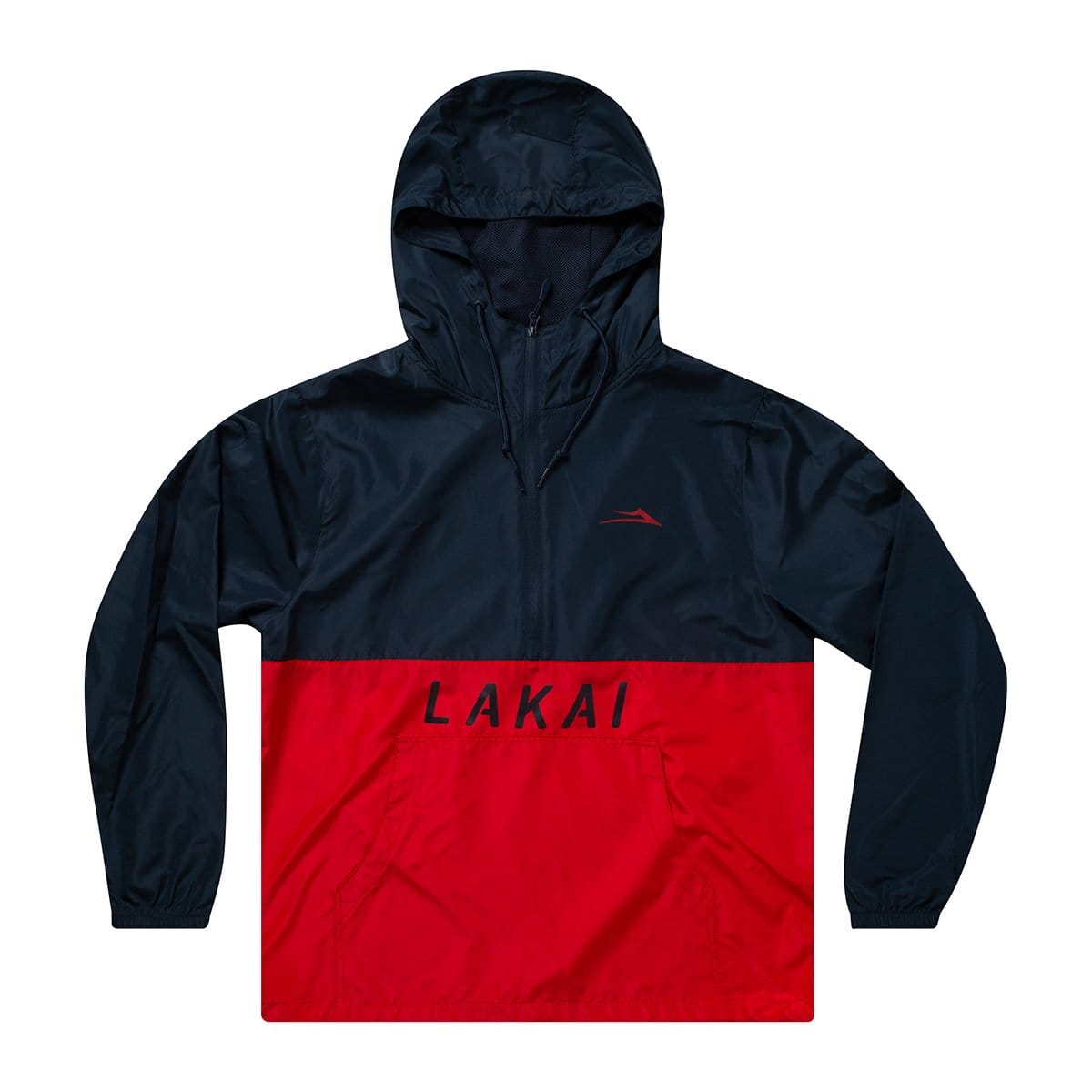 LAKAI JACKET M LAKAI REWIND HALF-ZIP WINDBREAKER - NAVY/RED
