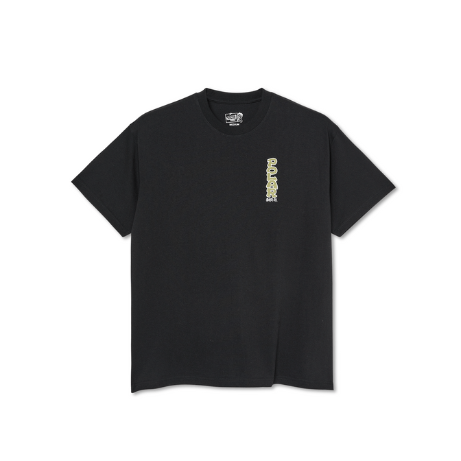 POLAR SKATE CO T-SHIRT POLAR VERTICAL LOGO TEE - BLACK