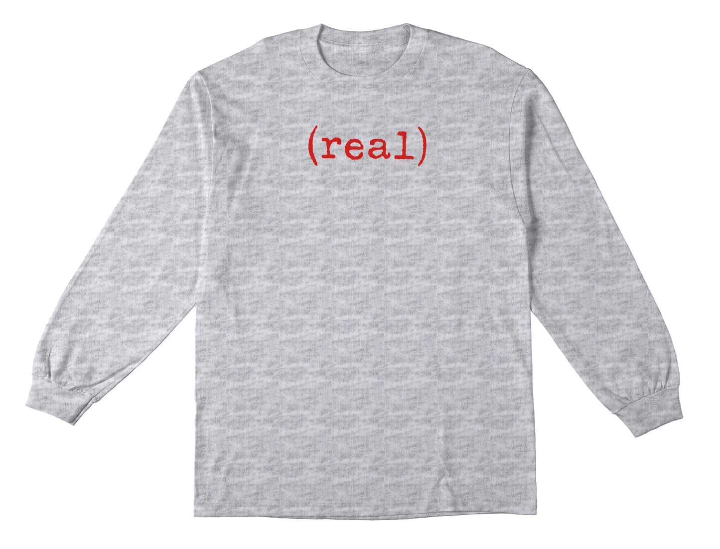 REAL SKATEBOARDS LONGSLEEVE TEE REAL LOWER L/S TEE - HEATHER GREY