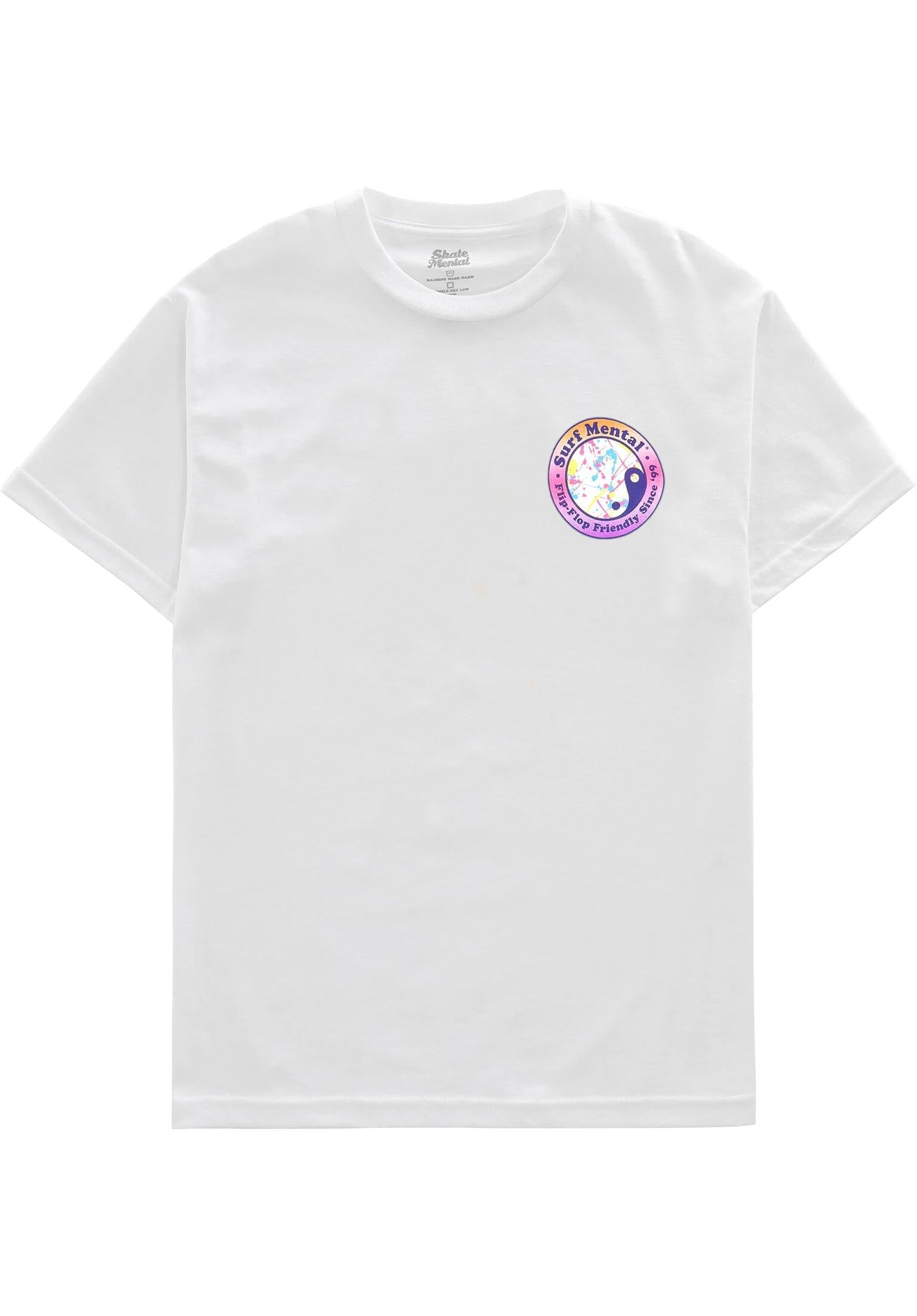 SKATEMENTAL T-SHIRT SKATEMENTAL SURF MENTAL TEE - WHITE