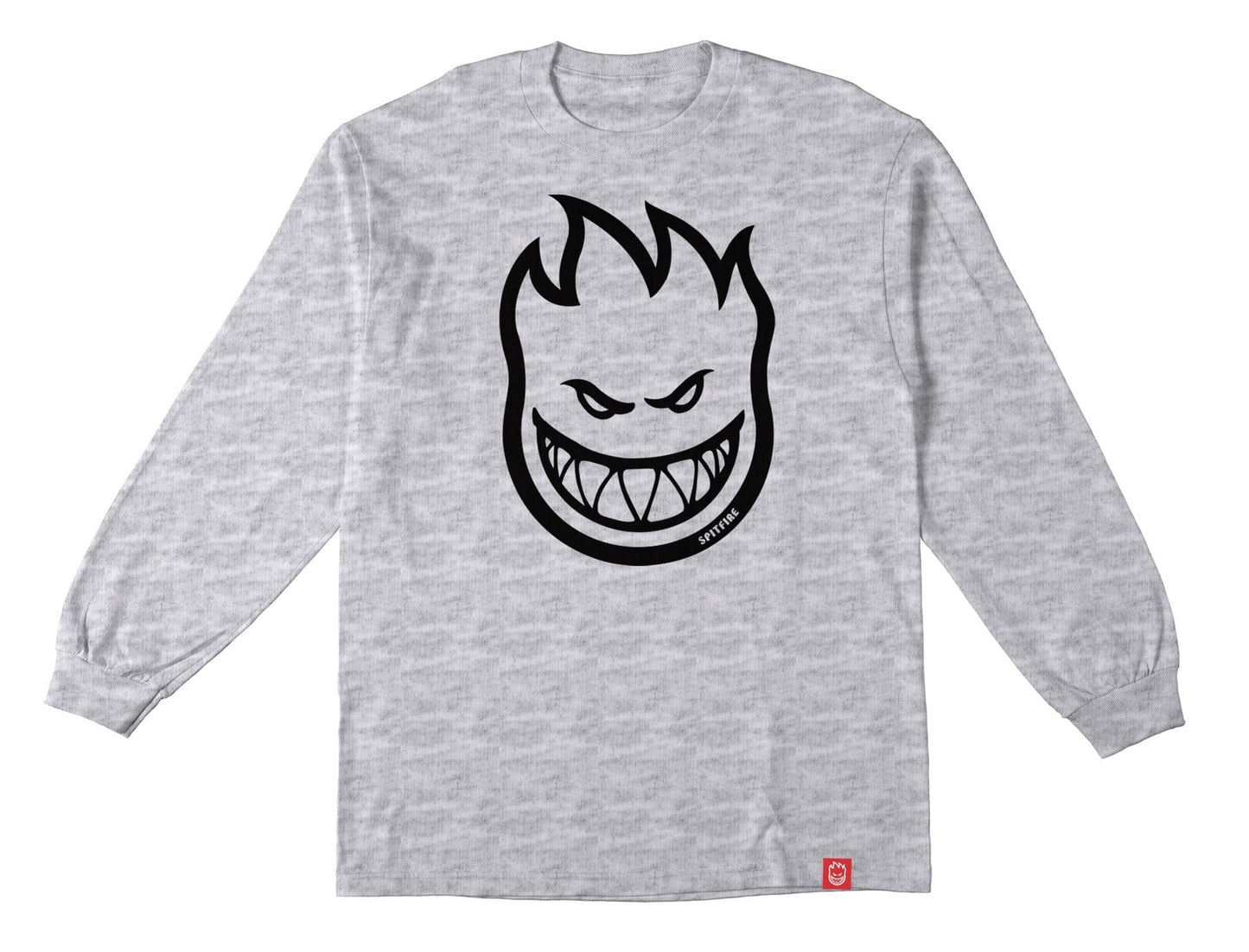 SPITFIRE LONGSLEEVE TEE SPITFIRE BIGHEAD L/S TEE - ASH GREY