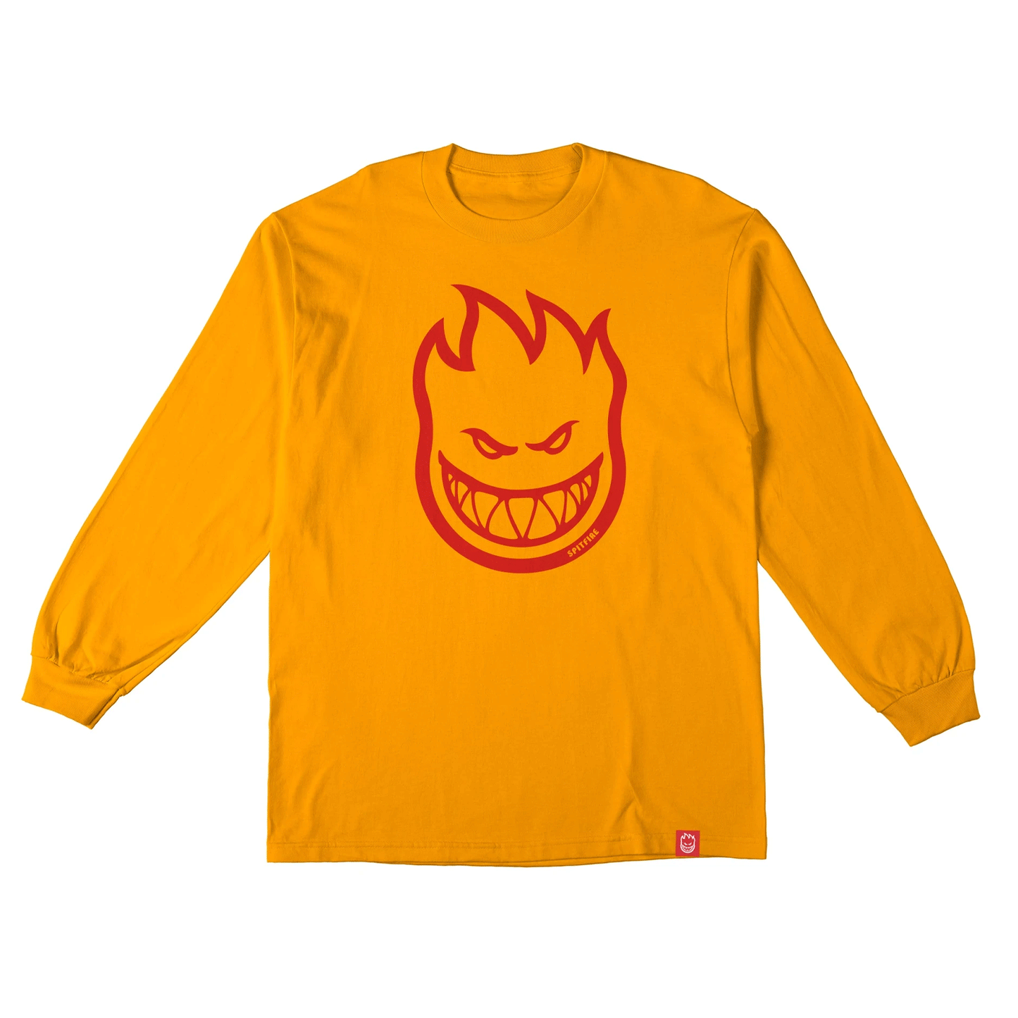 SPITFIRE LONGSLEEVE TEE M SPITFIRE BIGHEAD L/S TEE - GOLD RED
