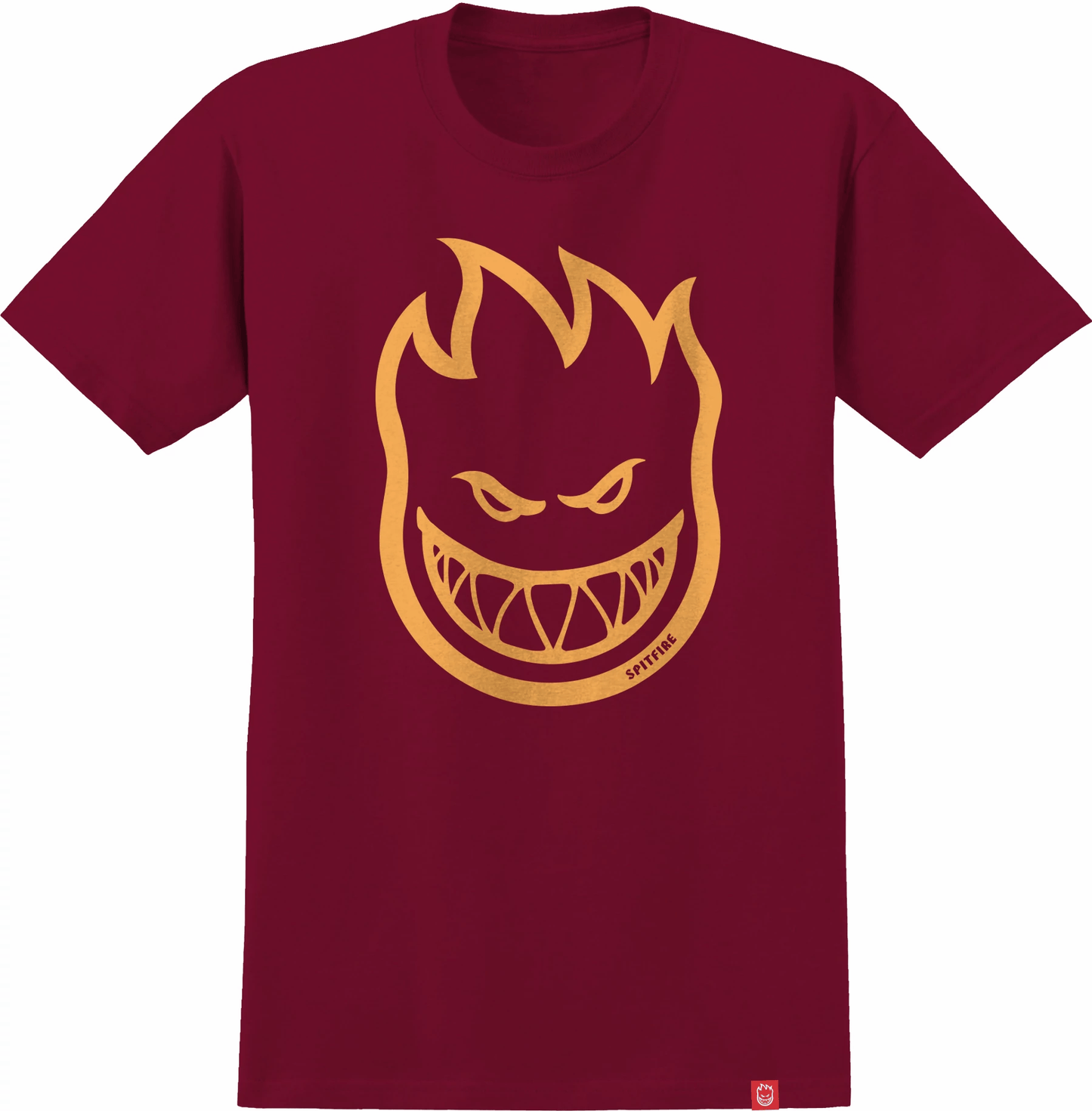 SPITFIRE T-SHIRT SPITFIRE BIGHEAD TEE - CARDINAL ORANGE