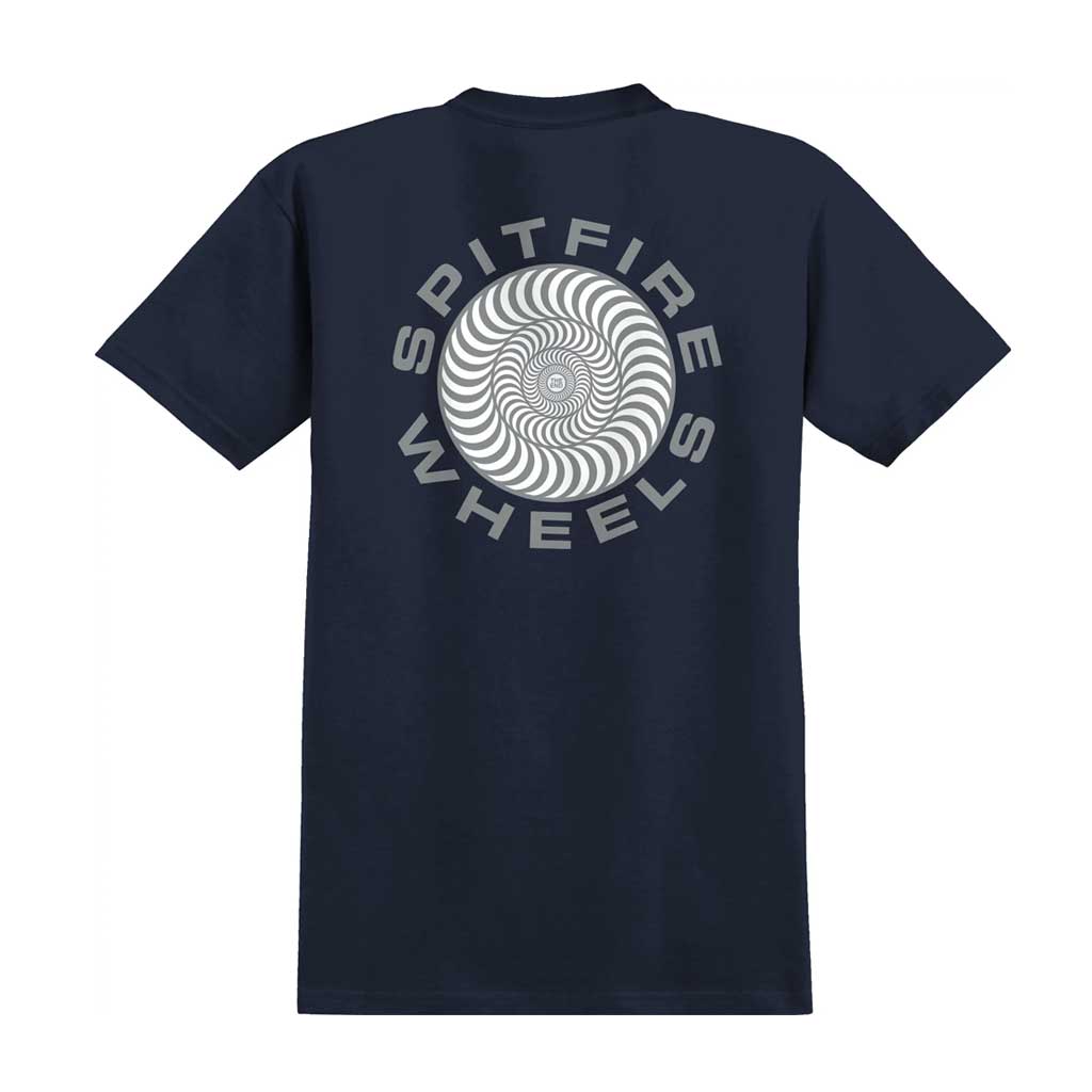 SPITFIRE T-SHIRT S SPITFIRE CLASSIC '87 SWIRL TEE - NAVY METALLIC